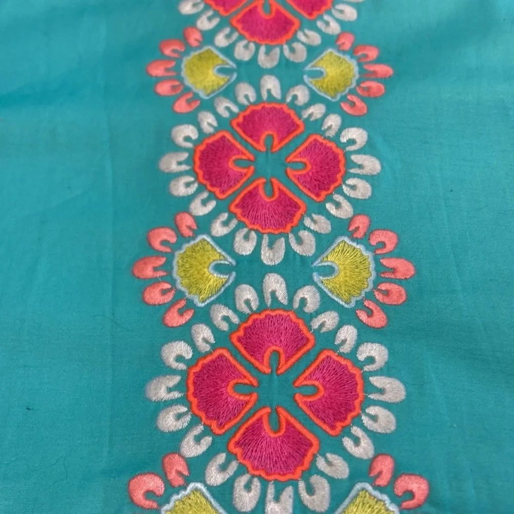 Vineyard Vines NWT Blue Floral Embroidery Strapless Dress - Picture 2 of 12